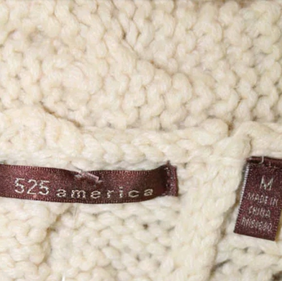 525 america ivory v-neck cotton knit top vest m - Picture 6 of 6